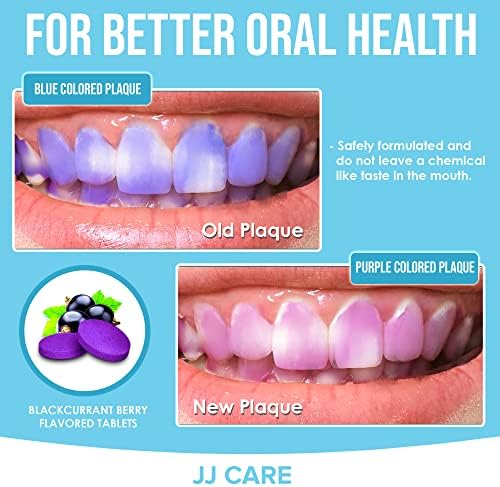 Tabletas Reveladoras JJ Care para Niños y Adultos - 120 Piezas, Tabletas de Placa Envuelta Individualmente, Sabor a Berries, Cuidado Dental para - imagen 7