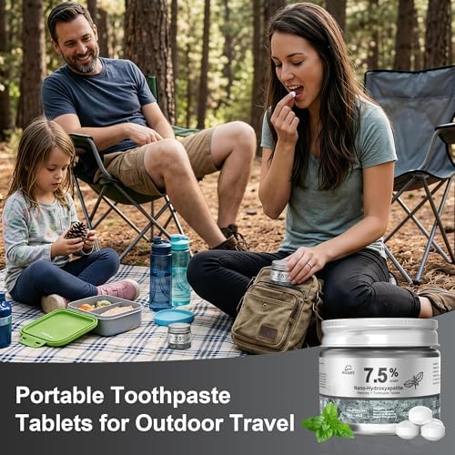 Tabletas de Pasta Dental Woadee 7.5% Nano Hidroxiapatita - Reparación de Esmalte, Blanqueamiento Sin Flúor, Sabor Menta, 62 Piezas - imagen 2