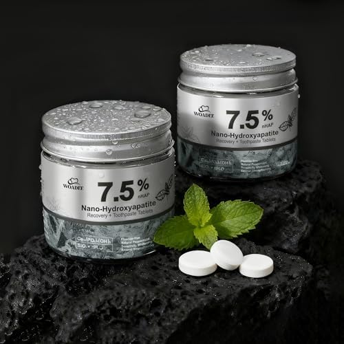 Tabletas de Pasta Dental Woadee 7.5% Nano Hidroxiapatita - Reparación de Esmalte, Blanqueamiento Sin Flúor, Sabor Menta, 62 Piezas - imagen 6
