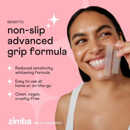 Tiras Blanqueadoras de Dientes con Sabor a Fresa Zimba | Veganas, Seguras para el Esmalte, Blanqueador con Peróxido de Hidrógeno | Tratamiento de 14 - imagen 4