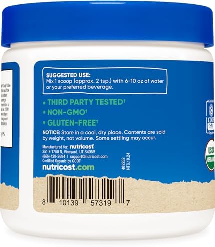 Nutricost Polvo de Arándano Orgánico, 8 oz, 5G por Porción - Sin OGM, Libre de Gluten - imagen 4