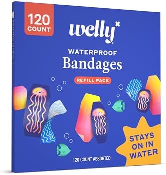 Paquete de Recarga de Vendajes Impermeables Welly | Vendajes Adhesivos Impermeables | Formas y Patrones Variados para Cortes, Raspones y Heridas - - imagen 4
