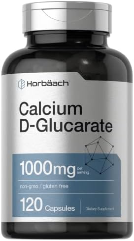 Horbäach Calcio D-Glucarato 1000mg | 120 Cápsulas | Suplemento Libre de OGM y Gluten - imagen 1