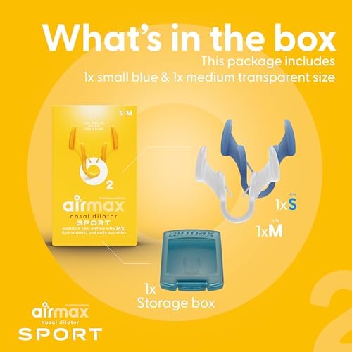 Paquete de Prueba de Dilatadores Nasales Deportivos Unisex Air Max - Ayuda para Respirar Fácil, Segura y Cómoda - Mejora el Flujo de Aire - Azul, - imagen 8