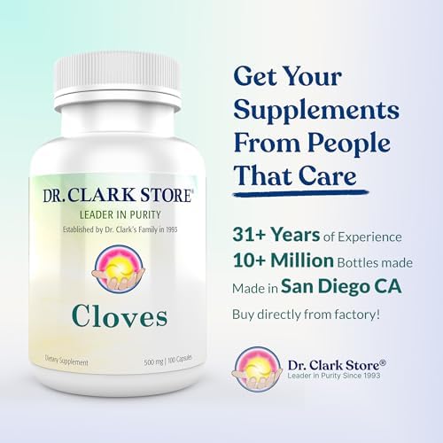 Suplemento de Clavos Dr. Clark Store 500mg para la Comodidad Digestiva y Limpieza Interna, 100 Cápsulas de Gelatina, 100 Días de Bienestar Botánico, - imagen 2
