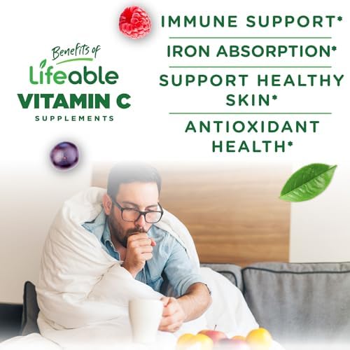 Gomitas de Vitamina C Lifeable para Adultos | 750mg | Sabor Naranja Delicioso | Veganas y No GMO | Apoyo Inmunológico | 90 Gomitas - imagen 3