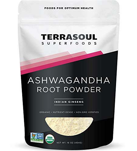 Terrasoul Superfoods Polvo de Raíz de Ashwagandha Orgánico, 1 Lb - Adaptógeno para el Estrés | Puede Mejorar el Sueño | Probado en Laboratorio para - imagen 1