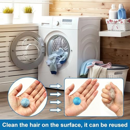 20 Piezas Removedor de Pelo de Mascota para Lavado - Trampas de Pelusa Mini de 1.4 Pulgadas para Lavadora/Secadora, Efectivas para Atrapar Pelo de - imagen 6