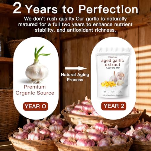 ULIKEATM Extracto de Ajo Aged Sin Olor, 7500mg, Cápsulas Orgánicas de Ajo para Bienestar Antioxidante y Soporte Inmunológico, Vegetariano, No GMO, - imagen 4