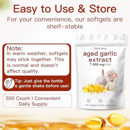 ULIKEATM Extracto de Ajo Aged Sin Olor, 7500mg, Cápsulas Orgánicas de Ajo para Bienestar Antioxidante y Soporte Inmunológico, Vegetariano, No GMO, - imagen 5