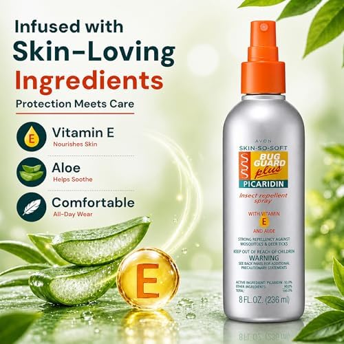 Aerosol Repelente de Insectos AVON Skin So Soft Bug Guard Plus Picaridin — Spray Sin DEET, Con Vitamina E y Aloe, 4 oz, Ideal para Viajes - imagen 4