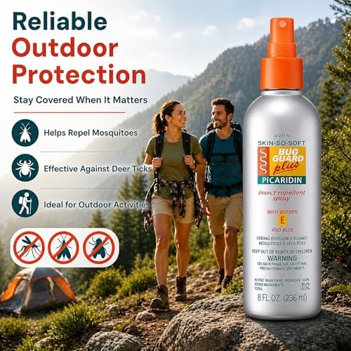 Aerosol Repelente de Insectos AVON Skin So Soft Bug Guard Plus Picaridin — Spray Sin DEET, Con Vitamina E y Aloe, 4 oz, Ideal para Viajes - imagen 5