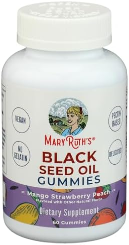 Gomitas de Aceite de Semilla Negra MaryRuth Organics | Suplemento de Aceite de Comino Negro | Apoyo Inmunológico y Cardiovascular | Veganas | Sin - imagen 4