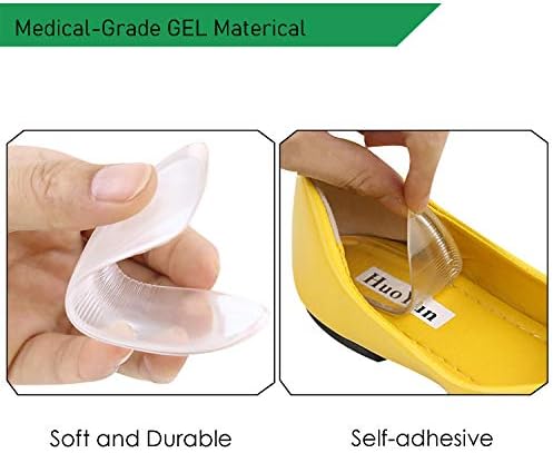 5 Pares de Plantillas Silicón Mediales y Laterales - Inserciones Adhesivas Correctivas para Alineación de Pies, Dolor de Rodillas, Piernas Arqueadas, - imagen 4