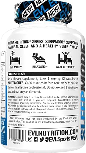 Suplementos de Sueño Herbal Evlution Nutrition para Adultos - Apoyo Suave para Dormir con Melatonina, Valeriana, L-Triptófano y Más - 30 Cápsulas - imagen 4