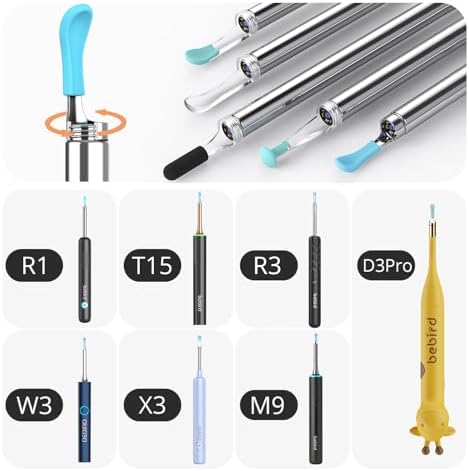 Accesorios BEBIRD R1 Originales - 10 Piezas de Puntas de Repuesto para Limpieza de Cera Húmeda/Seca - Set de Cucharas para Oídos Compatible con - imagen 2