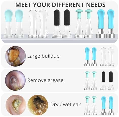 Accesorios BEBIRD R1 Originales - 10 Piezas de Puntas de Repuesto para Limpieza de Cera Húmeda/Seca - Set de Cucharas para Oídos Compatible con - imagen 3