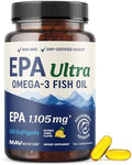 EPA Ultra 1,105MG | Suplemento de Omega 3 para la Salud Cardiaca y Función Celular | 1,650MG de Ácidos Grasos Omega-3 | Alta Potencia | 60 Cápsulas - imagen 1