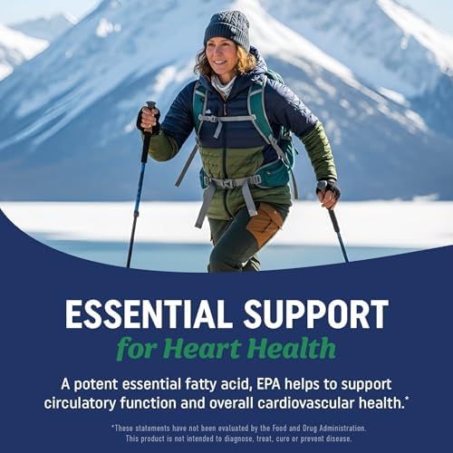 EPA Ultra 1,105MG | Suplemento de Omega 3 para la Salud Cardiaca y Función Celular | 1,650MG de Ácidos Grasos Omega-3 | Alta Potencia | 60 Cápsulas - imagen 3