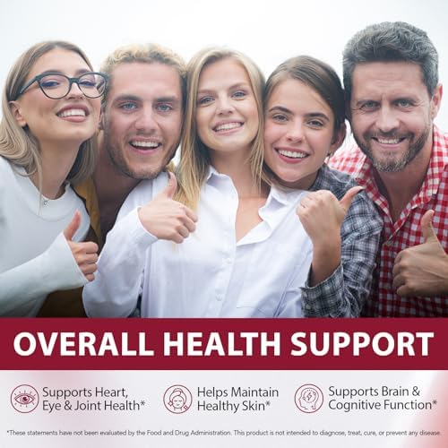 Astaxantina 12mg – Suplemento Antioxidante Natural de Haematococcus Pluvialis, Triple Fuerza para Ojos, Piel, Articulaciones e Inmunidad (120 - imagen 4