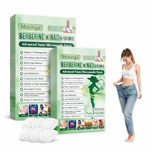 Parche de Moringa y Berberina – Tecnología Nano Microdart 10 en 1, Parche Herbal Avanzado para Mujeres y Hombres, Diseño Suave y No Irritante (2 - imagen 1