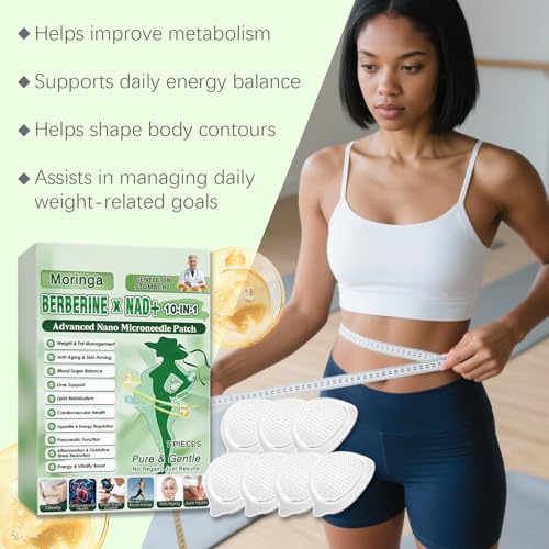Parche de Moringa y Berberina – Tecnología Nano Microdart 10 en 1, Parche Herbal Avanzado para Mujeres y Hombres, Diseño Suave y No Irritante (2 - imagen 6