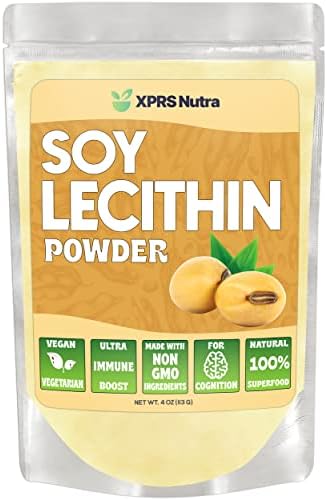 Polvo de Lecitina de Soja XPRS Nutra - Emulsificador Alimentario Grado Comestible - Ideal para Cocinar y Hornear - Vegano (113 g) - imagen 1