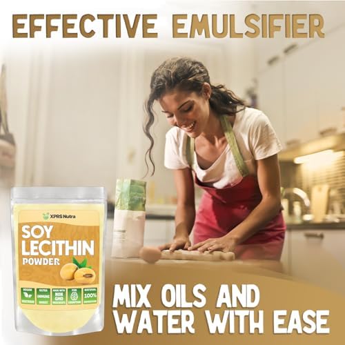Polvo de Lecitina de Soja XPRS Nutra - Emulsificador Alimentario Grado Comestible - Ideal para Cocinar y Hornear - Vegano (113 g) - imagen 2