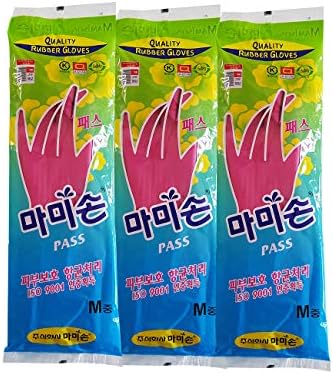 Guantes de Limpieza MAMISON de Calidad, 3 Pares Reutilizables Impermeables, Antideslizantes, Talla Mediana, Color Rosa, Grado Alimenticio y Sin BPA - imagen 1