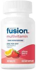 Multivitamínico Bariátrico Fusion One Per Day con Hierro Masticable | Sabor Cítrico y Berry | 30 Tabletas | Para Bypass Gástrico y Gastrectomía en - imagen 1
