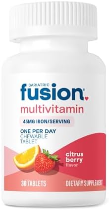 Multivitamínico Bariátrico Fusion One Per Day con Hierro Masticable | Sabor Cítrico y Berry | 30 Tabletas | Para Bypass Gástrico y Gastrectomía en - imagen 1