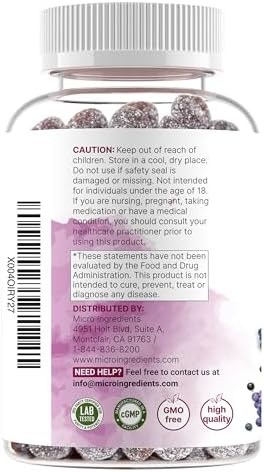 Gomitas de Glicinato de Magnesio 400mg por Porción, 120 Contenido | Sabor Natural de Uva y Arándano | Suplemento para Músculos, Huesos y Ánimo - imagen 7