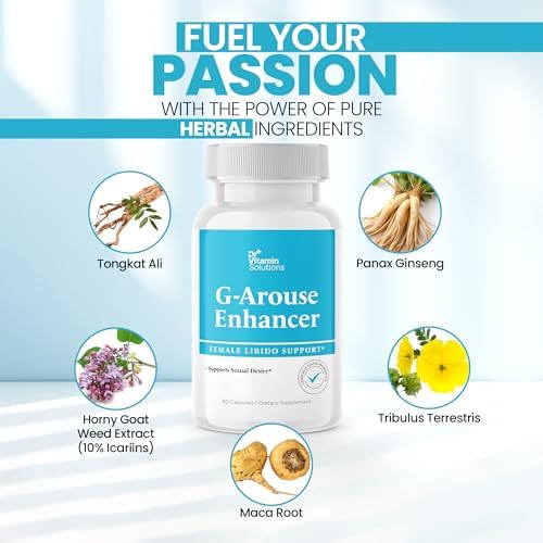 Suplemento de Libido para Mujeres de Acción Rápida - G-Arouse Aumentador de Libido Femenino con 1000mg de Hierba de Cabra, Maca, Tongkat Ali y - imagen 4