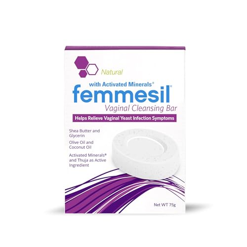 Jabón Antifúngico Vaginal Femmesil para Alivio de Infecciones por Hongos, Picazón e Irritación, Aprobado por Dermatólogos, Natural (75g) - imagen 1