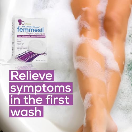 Jabón Antifúngico Vaginal Femmesil para Alivio de Infecciones por Hongos, Picazón e Irritación, Aprobado por Dermatólogos, Natural (75g) - imagen 3