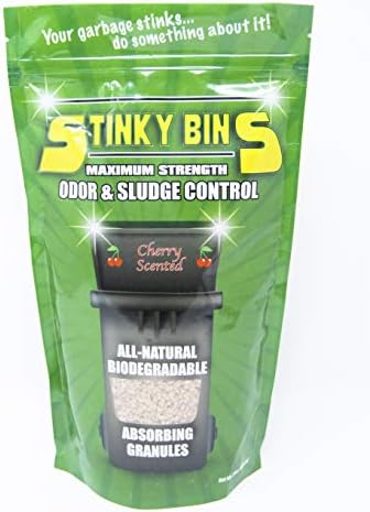 Eliminador de Olores para Botes de Basura Stinky Bins – Gránulos Absorbentes con Aroma a Cereza para Botes, Contenedores y Desechos – Control Natural - imagen 1