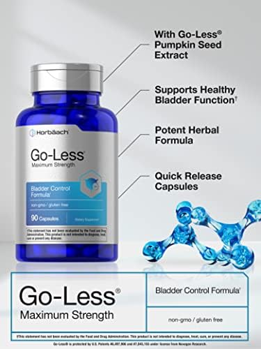 Suplemento de Control de Vejiga Horbäach Go Less | 90 Cápsulas | Máxima Potencia para Mujeres y Hombres | Fórmula Sin OGM y Libre de Gluten - imagen 3