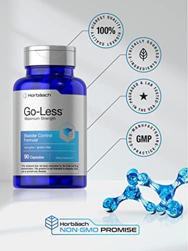 Suplemento de Control de Vejiga Horbäach Go Less | 90 Cápsulas | Máxima Potencia para Mujeres y Hombres | Fórmula Sin OGM y Libre de Gluten - imagen 5