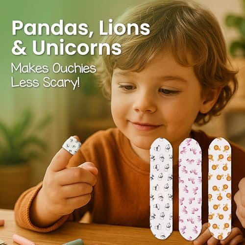Kit de Curitas Adhesivas Naturales de Bambú para Niños Patch, 29 piezas, Hipoalergénicas y Ecológicas para Piel Sensible, Diseños Divertidos - imagen 3