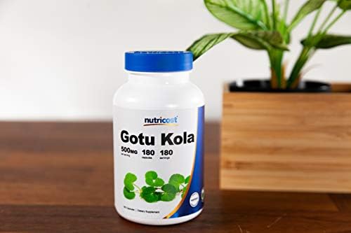 Nutricost Gotu Kola 500 MG, 180 Cápsulas Vegetarianas - Sin Gluten, No OGM - imagen 3