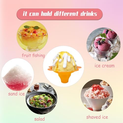Tazas de Nieve Coloridas Szsrcywd de 200 Pcs 4oz con Cucharas y Popotes, Recipientes Reutilizables en Forma de Flor para Fiestas de Cumpleaños y - imagen 4