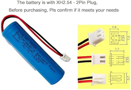 Batería recargable Li-ion XINLANTECH 3.7V 2600mAh 18650 con conector JST XH2.54/2P para electrónica DIY, juguetes, iluminación y dispositivos - imagen 4