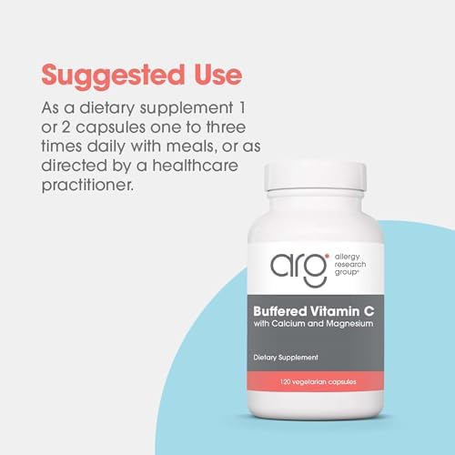 Allergy Research Group ARG Vitamina C Buffered 1000 mg - Soporte Inmunológico - Cápsulas Vegetarianas - Fórmula Hipoalergénica - 60 Porciones - 120 - imagen 4