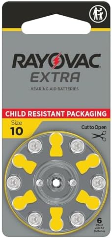 Baterías para audífonos Rayovac Extra Tamaño 10. Baterías de zinc-aire sin mercurio de larga duración - 1.45v. (60 Baterías) - imagen 2