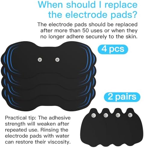 Parches Electrodos para Unidad TENS 4 Piezas - 7.14 x 2.9 Pulgadas - Parches de Reemplazo con Conectores de 3.5mm - Compatibles con 571C y 023B - imagen 5