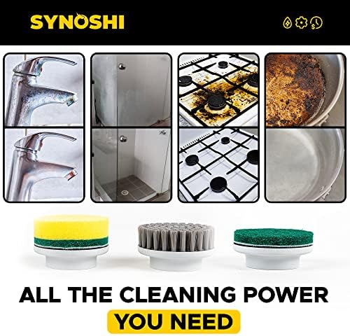 Cepillo Eléctrico SINOSHI con 3 Cabezas, Limpiador Inalámbrico Impermeable para Baño, Doble Velocidad, Ideal para Azulejos, Autos y Pisos. - imagen 6