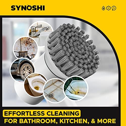 Cepillo Eléctrico SINOSHI con 3 Cabezas, Limpiador Inalámbrico Impermeable para Baño, Doble Velocidad, Ideal para Azulejos, Autos y Pisos. - imagen 7