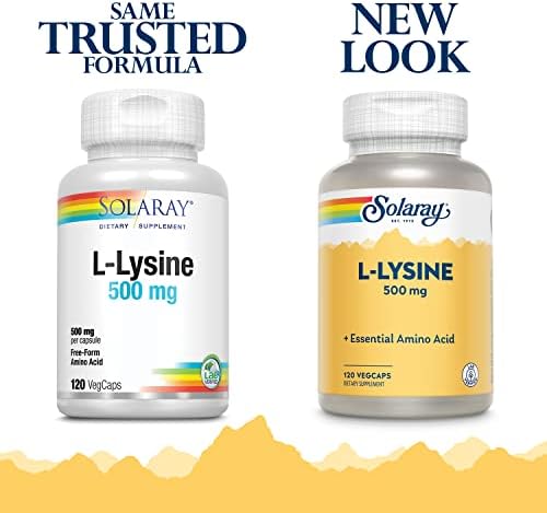 SOLARAY L-Lisina 500mg | Aminoácido | Apoyo Cognitivo, Inmunológico, Digestivo, Huesos, Articulaciones y Piel | 120 VegCaps - imagen 2