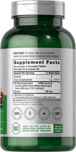 Suplemento de Regaliz DGL Horbäach | 180 Tabletas Masticables | Extracto de Raíz de Regaliz Deglicirrizado | Fórmula No OGM y Vegetariana - imagen 2