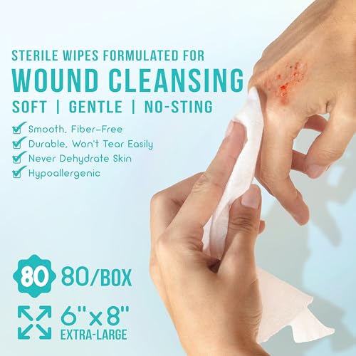 Toallitas Húmedas Estériles EVERLIT CARE | 80 Pzs para Piel Sensible | Cuidado de Nariz y Piercings, Bebés y Niños | Sin Alcohol y con Aloe Vera | 6 - imagen 4